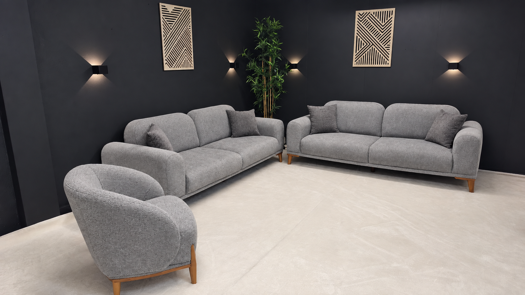 Leon sofa set 3+3+1