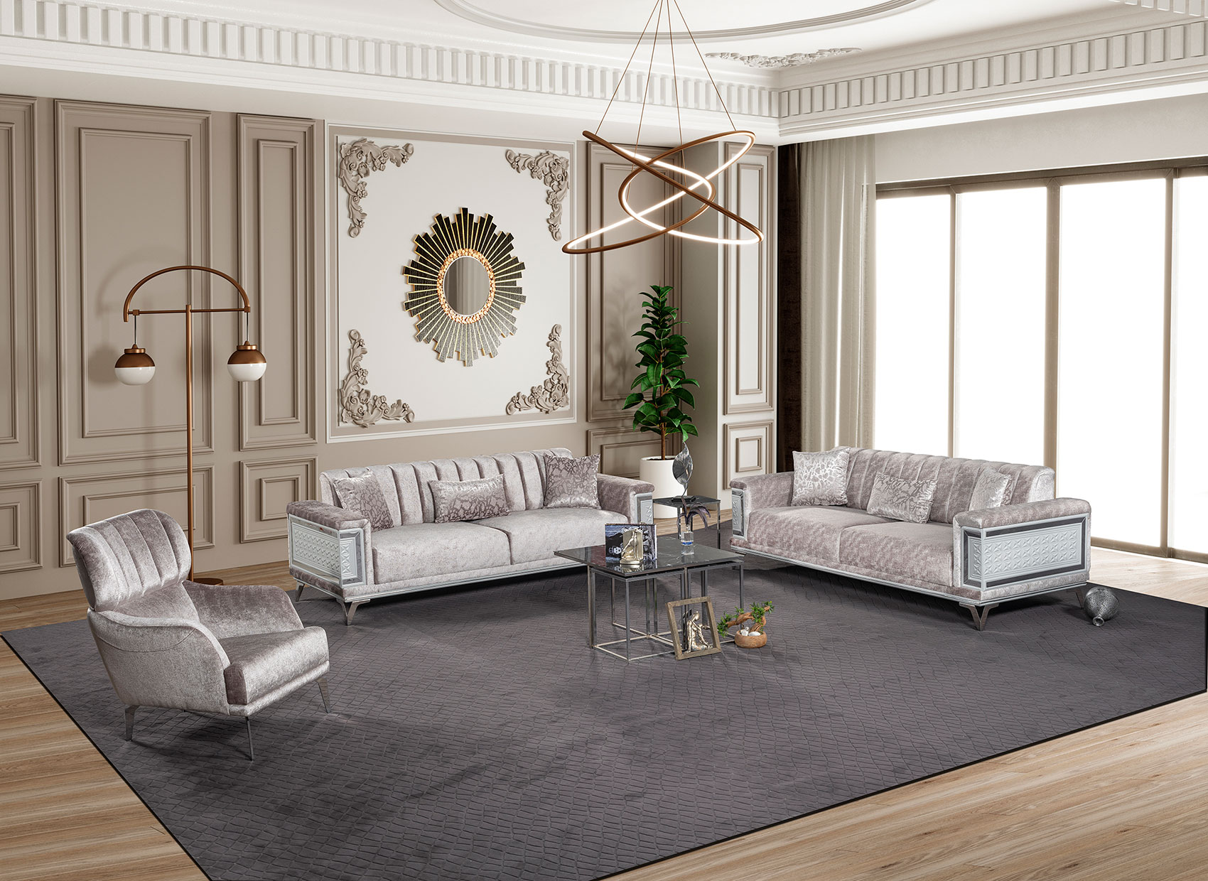 Versace 2 Koltuk Takımı